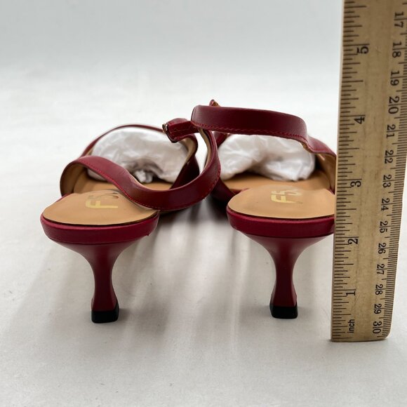 FSJ Red Slingback Heels - Picture 4 of 7